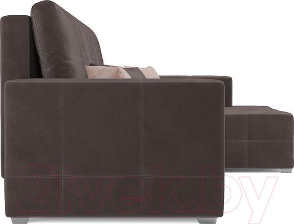Изображение товара Диван угловой Mebel-Ars Монреаль правый (кордрой коричневый)