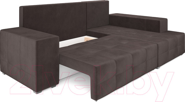 Изображение товара Диван угловой Mebel-Ars Монреаль правый (кордрой коричневый)