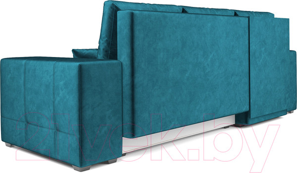 Изображение товара Диван угловой Mebel-Ars Монреаль левый (бархат сине-зеленый/Star Velvet 43 Black Green)