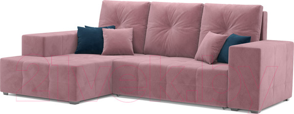 Изображение товара Диван угловой Mebel-Ars Монреаль левый (велюр пудра НВ-178/18)