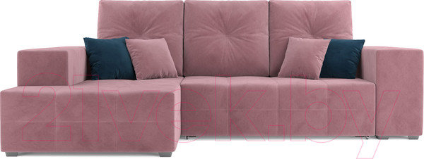 Изображение товара Диван угловой Mebel-Ars Монреаль левый (велюр пудра НВ-178/18)