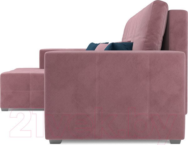 Изображение товара Диван угловой Mebel-Ars Монреаль левый (велюр пудра НВ-178/18)