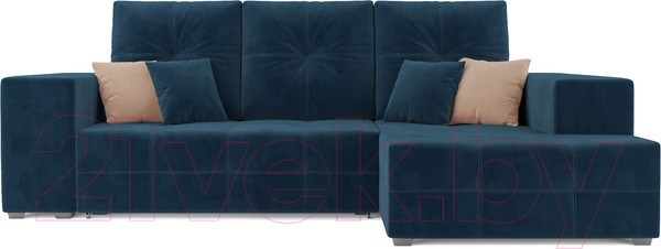 Изображение товара Диван угловой Mebel-Ars Монреаль левый (темно-синий Luna 034)