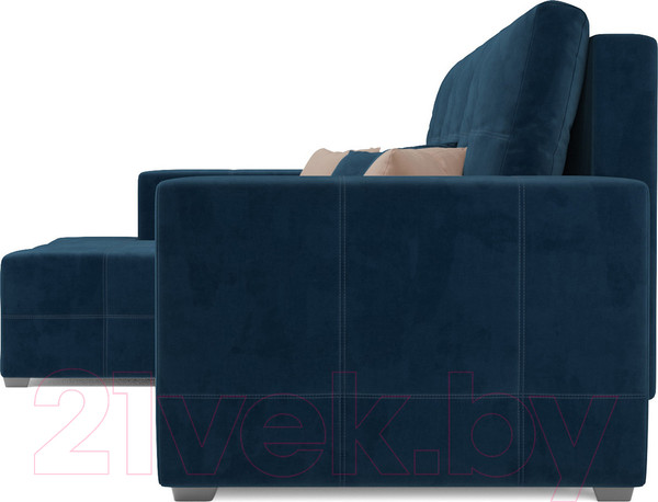 Изображение товара Диван угловой Mebel-Ars Монреаль левый (темно-синий Luna 034)