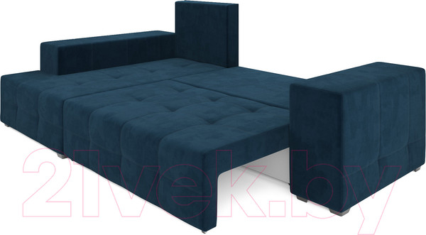 Изображение товара Диван угловой Mebel-Ars Монреаль левый (темно-синий Luna 034)