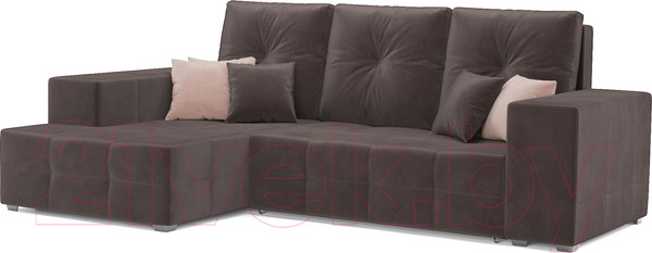 Изображение товара Диван угловой Mebel-Ars Монреаль левый (кордрой коричневый)