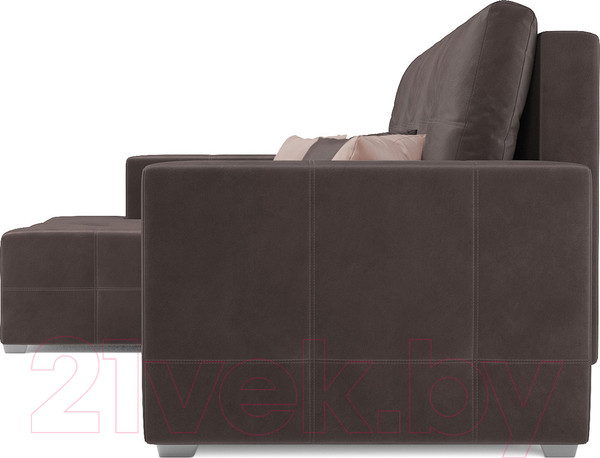 Изображение товара Диван угловой Mebel-Ars Монреаль левый (кордрой коричневый)