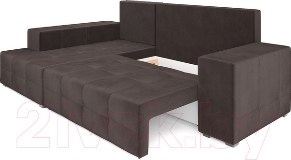 Изображение товара Диван угловой Mebel-Ars Монреаль левый (кордрой коричневый)