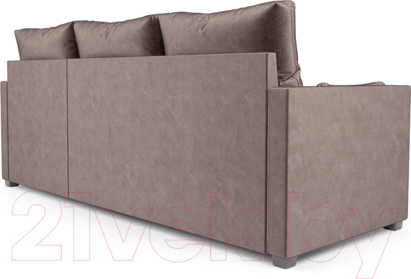 Изображение товара Диван угловой Mebel-Ars Париж (бархат серо-шоколадный/Star Velvet 60 Cofee)