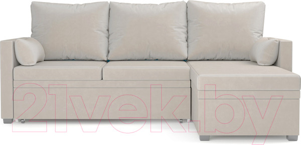 Изображение товара Диван угловой Mebel-Ars Париж (бархат бежевый/Star Velvet 6 Light Beige)