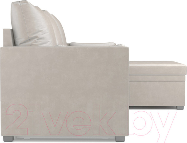 Изображение товара Диван угловой Mebel-Ars Париж (бархат бежевый/Star Velvet 6 Light Beige)