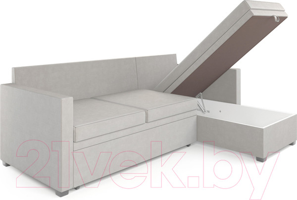 Изображение товара Диван угловой Mebel-Ars Париж (бархат бежевый/Star Velvet 6 Light Beige)