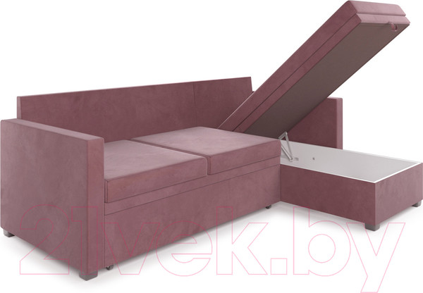 Изображение товара Диван угловой Mebel-Ars Париж (велюр пудра НВ-178 18)