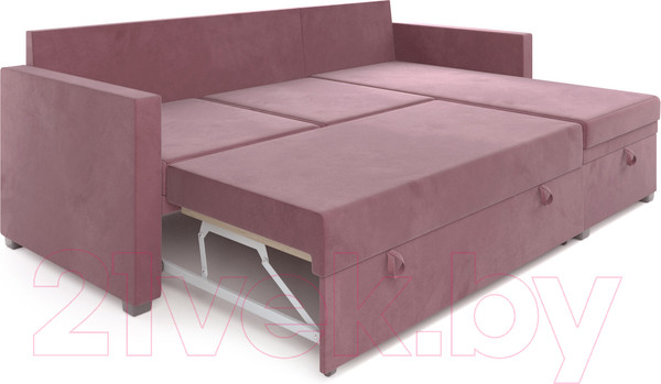 Изображение товара Диван угловой Mebel-Ars Париж (велюр пудра НВ-178 18)