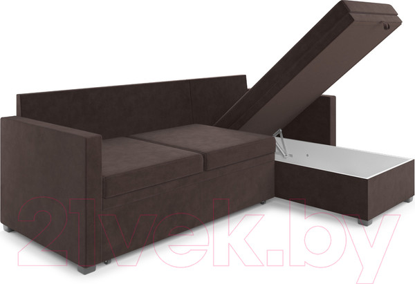 Изображение товара Диван угловой Mebel-Ars Париж (кордрой коричневый)