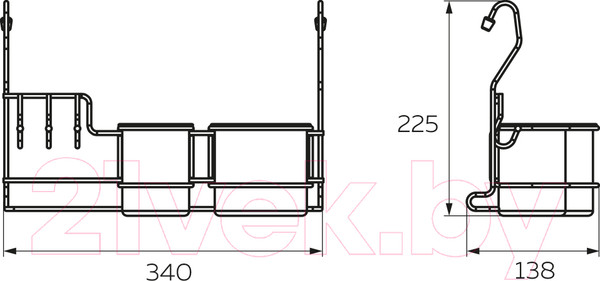 Изображение товара Держатель многоцелевой на рейлинг Lemax MX-400