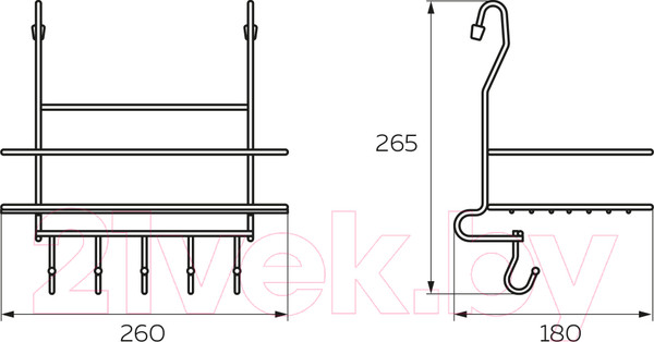Изображение товара Держатель полотенец на рейлинг Lemax MX-403 BL