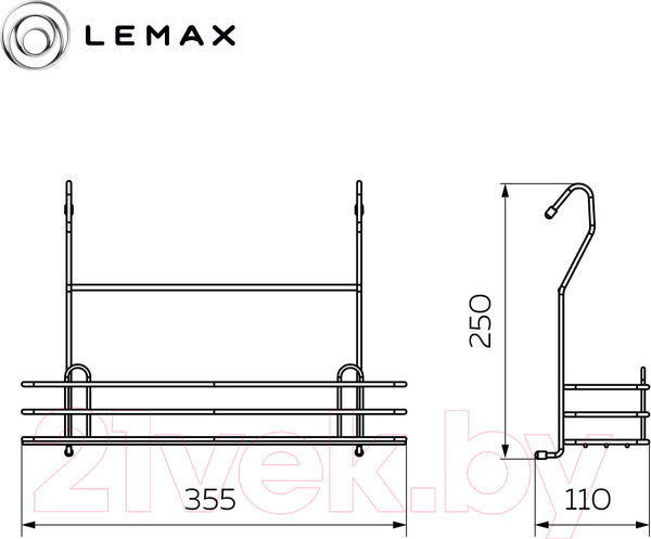 Изображение товара Полка для специй на рейлинг Lemax LE 530 BL