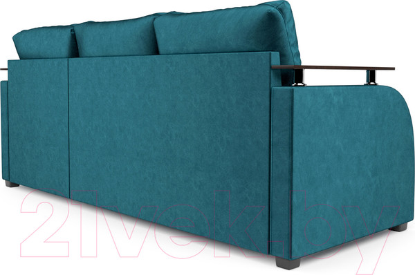 Изображение товара Диван угловой Mebel-Ars Токио (бархат сине-зеленый/Star Velvet 43 Black Green)