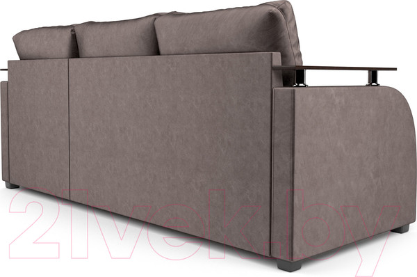 Изображение товара Диван угловой Mebel-Ars Токио (бархат серо-шоколадный/Star Velvet 60 Cofee)