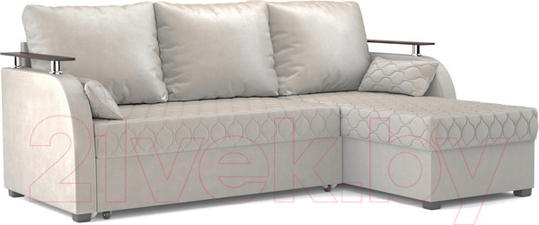 Изображение товара Диван угловой Mebel-Ars Токио (бархат бежевый/Star Velvet 6 Light Beige)