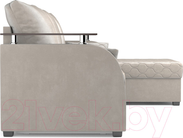 Изображение товара Диван угловой Mebel-Ars Токио (бархат бежевый/Star Velvet 6 Light Beige)