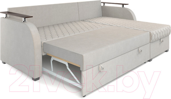 Изображение товара Диван угловой Mebel-Ars Токио (бархат бежевый/Star Velvet 6 Light Beige)