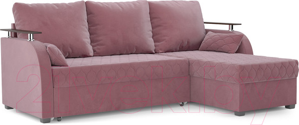 Изображение товара Диван угловой Mebel-Ars Токио (велюр пудра НВ-178 18)
