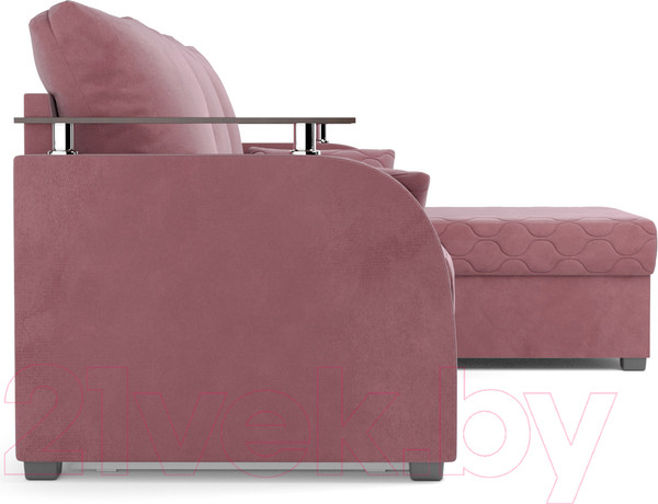 Изображение товара Диван угловой Mebel-Ars Токио (велюр пудра НВ-178 18)