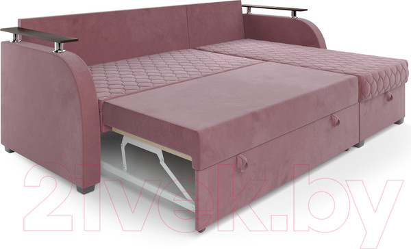 Изображение товара Диван угловой Mebel-Ars Токио (велюр пудра НВ-178 18)