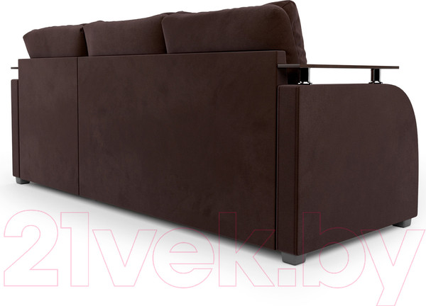 Изображение товара Диван угловой Mebel-Ars Токио (велюр шоколад HB-178 16)