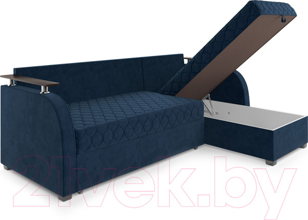 Изображение товара Диван угловой Mebel-Ars Токио (темно-синий Luna 034)