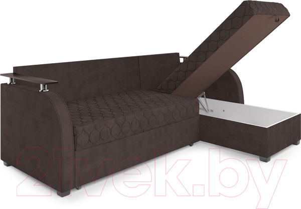 Изображение товара Диван угловой Mebel-Ars Токио (кордрой коричневый)