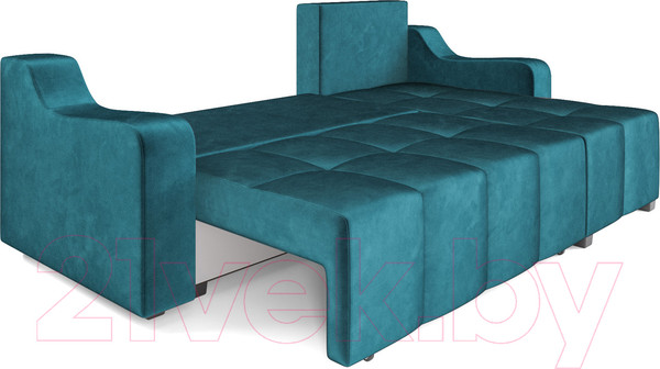 Изображение товара Диван угловой Mebel-Ars Берн (бархат сине-зеленый/star velvet 43 black green)