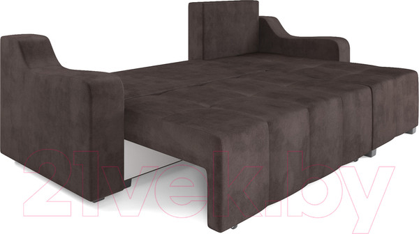 Изображение товара Диван угловой Mebel-Ars Берн (кордрой коричневый)