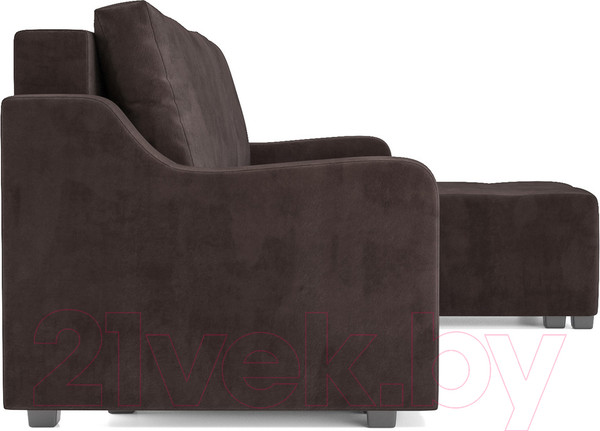 Изображение товара Диван угловой Mebel-Ars Берн (кордрой коричневый)