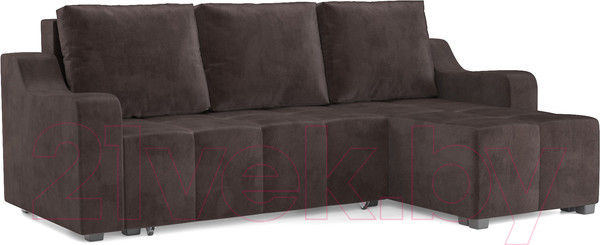Изображение товара Диван угловой Mebel-Ars Берн (кордрой коричневый)