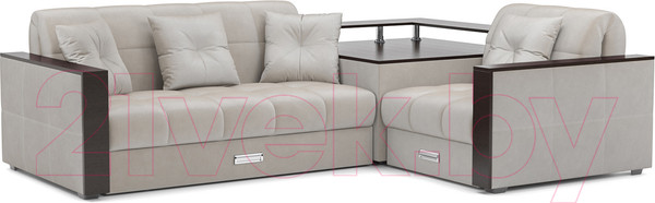 Изображение товара Диван угловой Mebel-Ars Прага (бархат бежевый/Star Velvet 6 Light Beige)