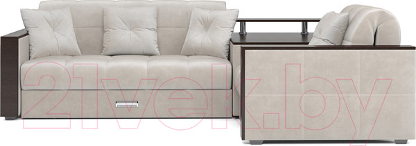 Изображение товара Диван угловой Mebel-Ars Прага (бархат бежевый/Star Velvet 6 Light Beige)