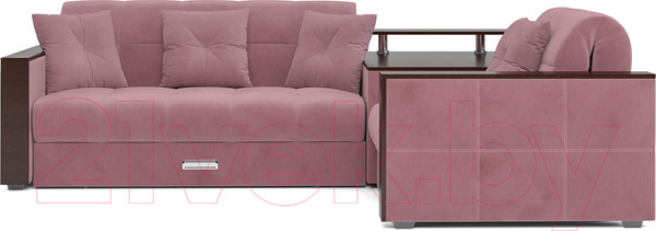 Изображение товара Диван угловой Mebel-Ars Прага (велюр пудра НВ-178 18)