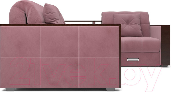 Изображение товара Диван угловой Mebel-Ars Прага (велюр пудра НВ-178 18)