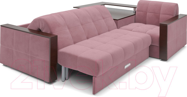 Изображение товара Диван угловой Mebel-Ars Прага (велюр пудра НВ-178 18)