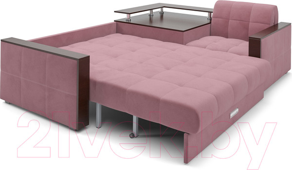 Изображение товара Диван угловой Mebel-Ars Прага (велюр пудра НВ-178 18)
