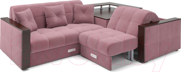Изображение товара Диван угловой Mebel-Ars Прага (велюр пудра НВ-178 18)
