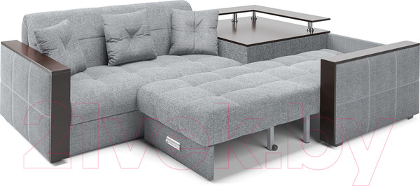 Изображение товара Диван угловой Mebel-Ars Прага (рогожка серая)