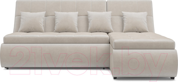 Изображение товара Диван угловой Mebel-Ars Дубай (бархат бежевый/Star Velvet 6 Light Beige)