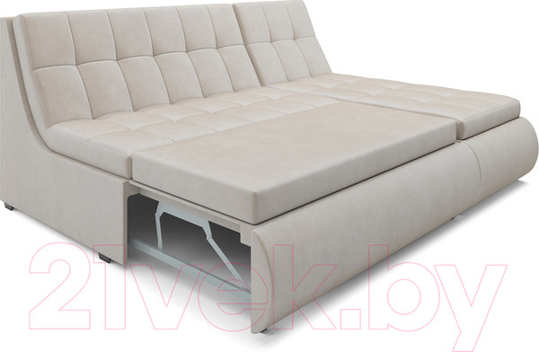 Изображение товара Диван угловой Mebel-Ars Дубай (бархат бежевый/Star Velvet 6 Light Beige)