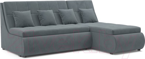 Изображение товара Диван угловой Mebel-Ars Дубай (велюр серо-синий HB-178 26)