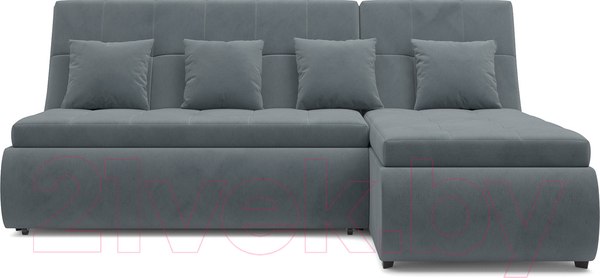 Изображение товара Диван угловой Mebel-Ars Дубай (велюр серо-синий HB-178 26)