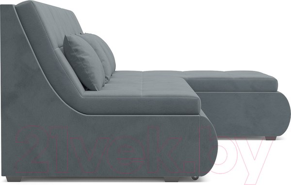 Изображение товара Диван угловой Mebel-Ars Дубай (велюр серо-синий HB-178 26)
